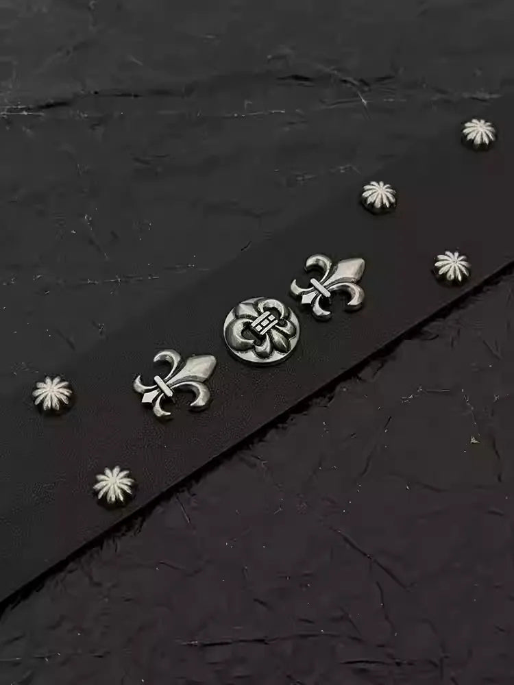 Studs Cross Buckle Belt