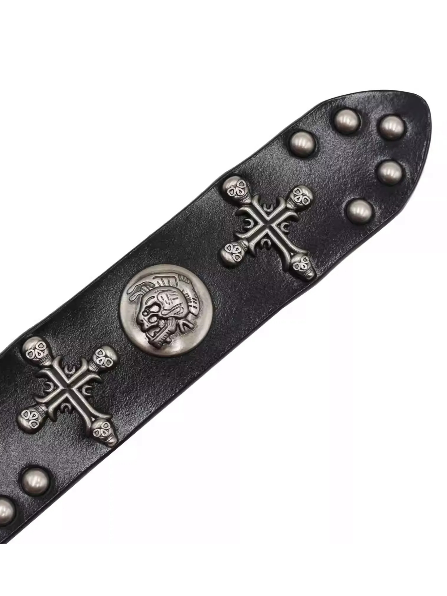 Skull & Cross Studs Belt