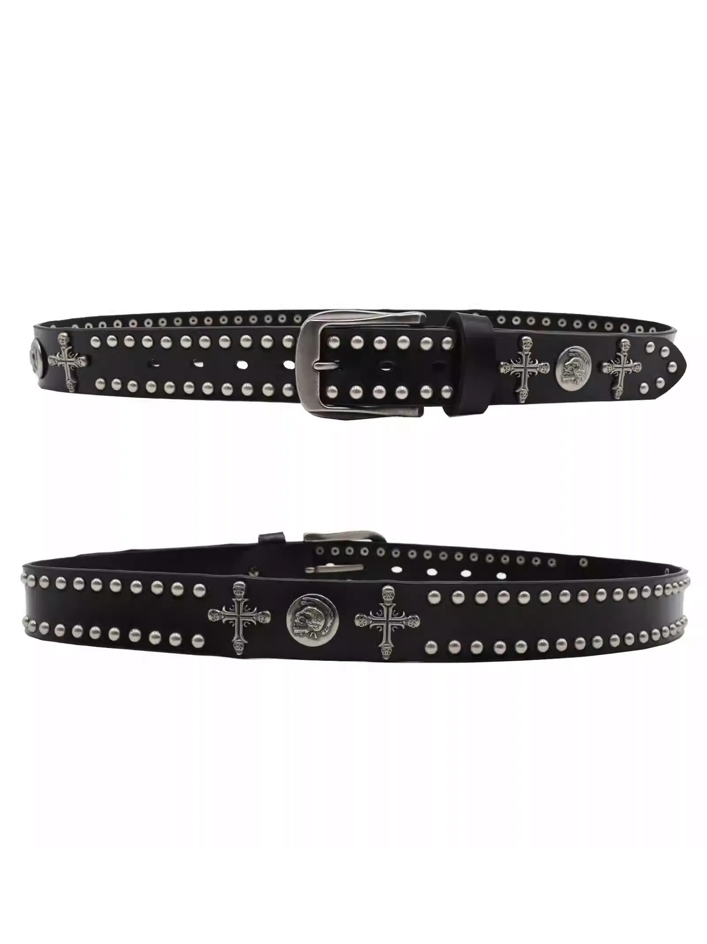 Skull & Cross Studs Belt