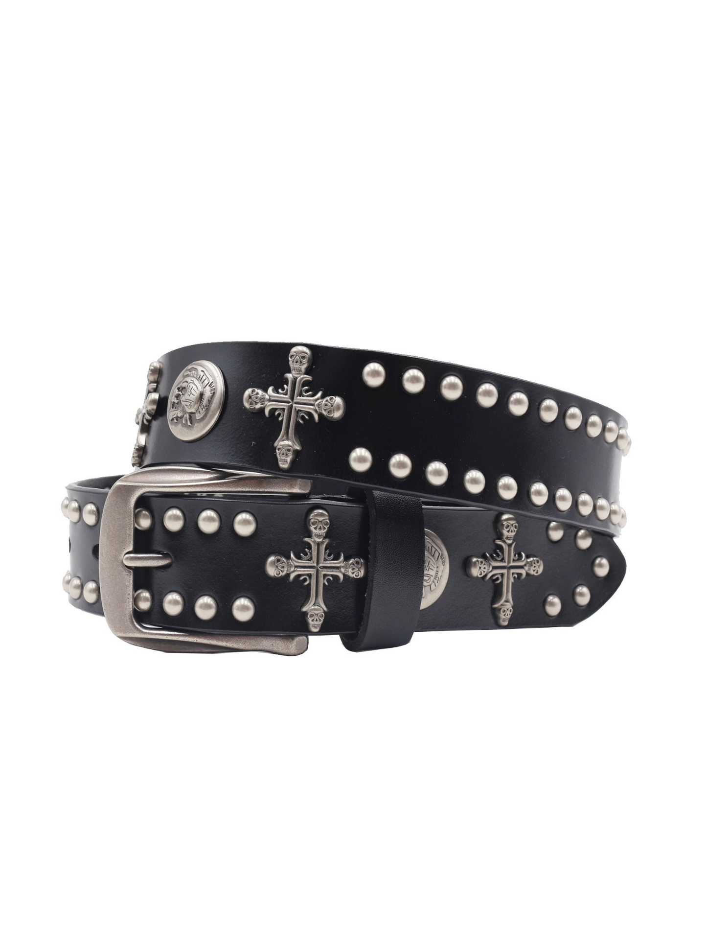 Skull & Cross Studs Belt
