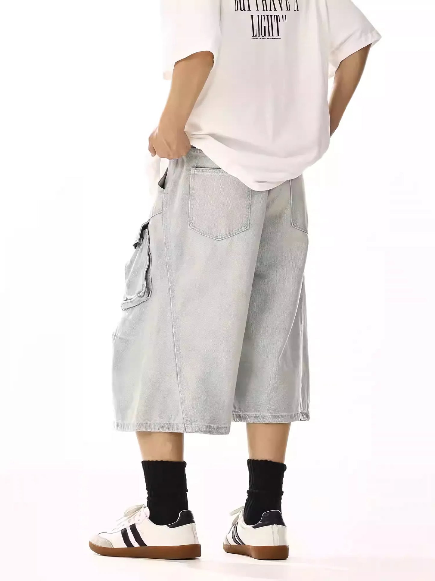 Right Blue Cargo Jorts