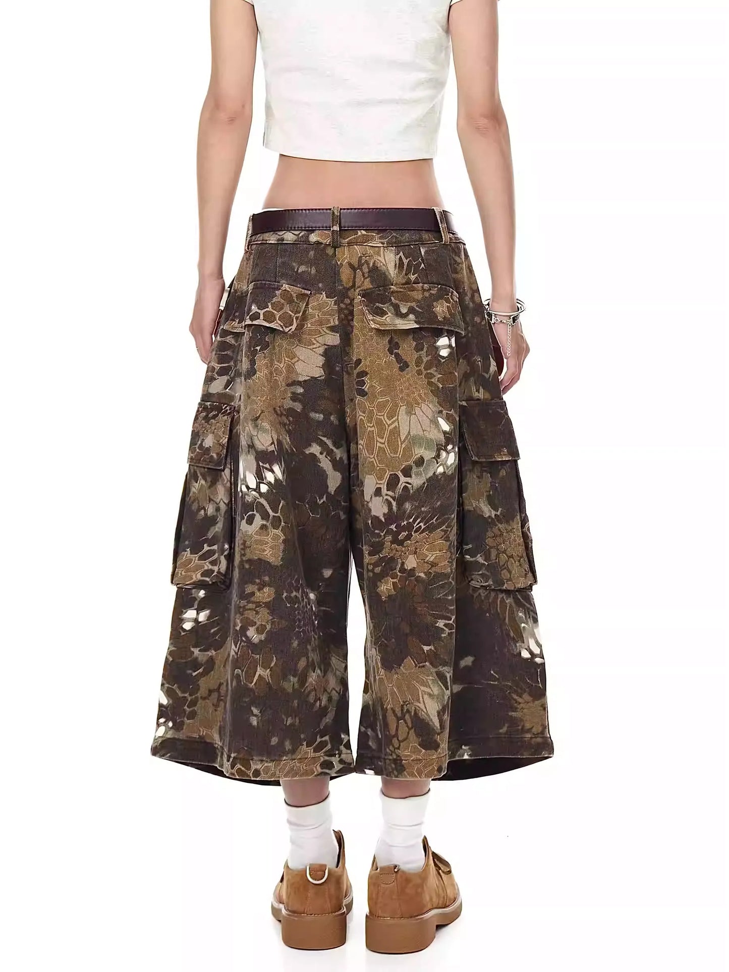 Snake Pattern Jorts
