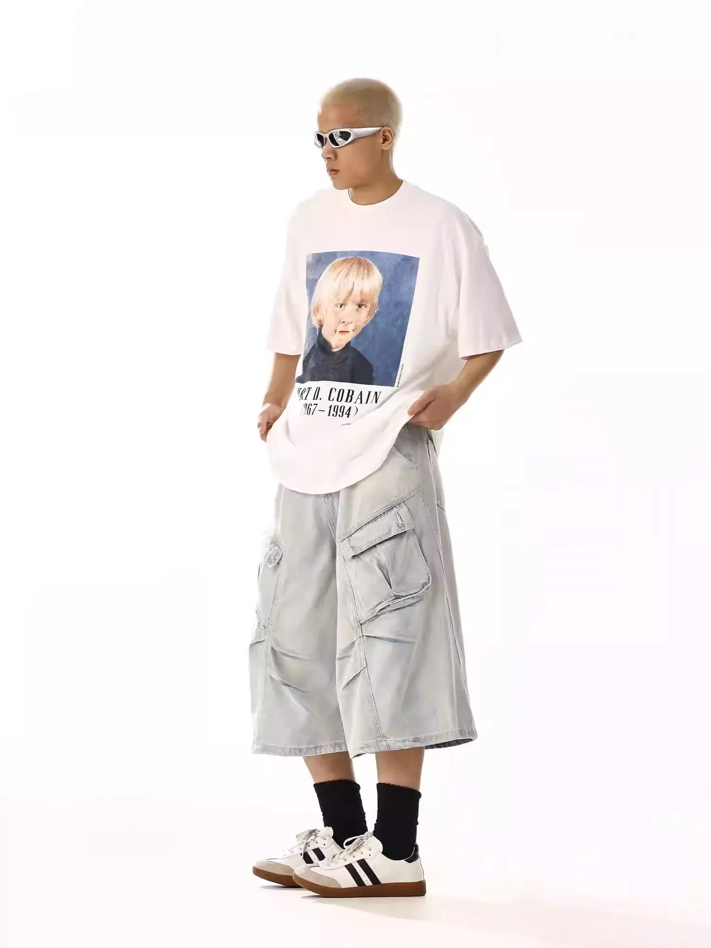 Right Blue Cargo Jorts