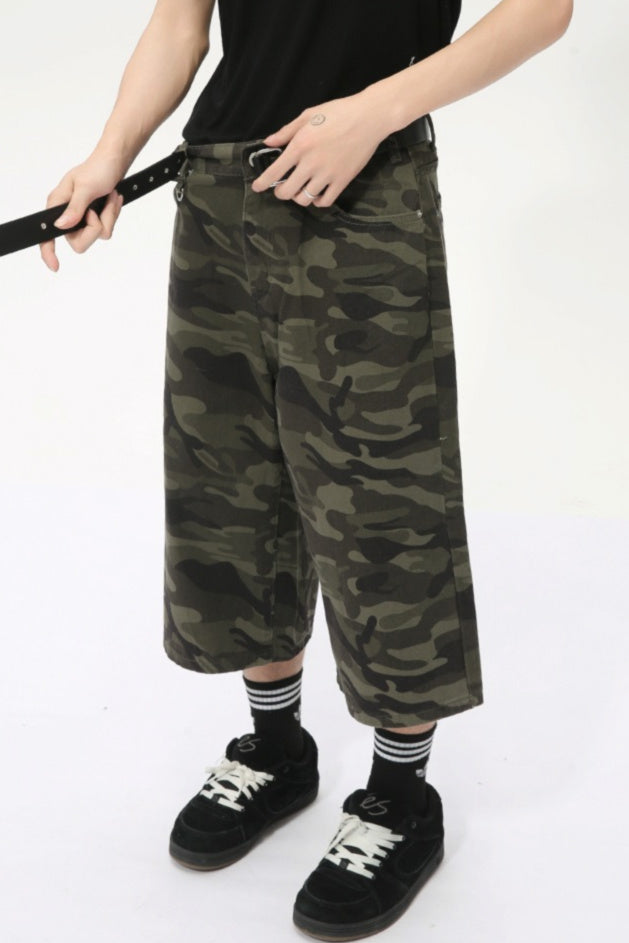 Camoflage Jorts Denim