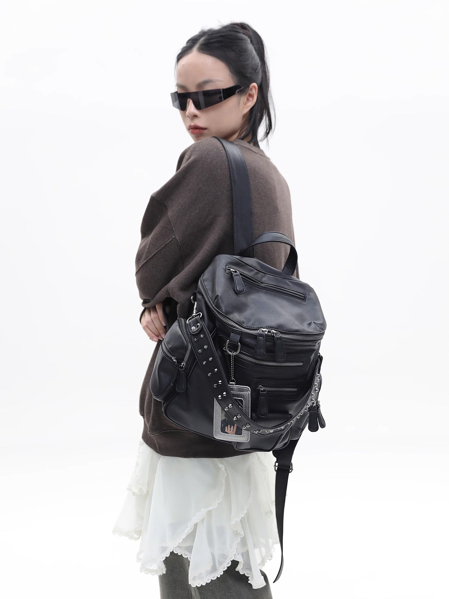 Leather Studs Backpack