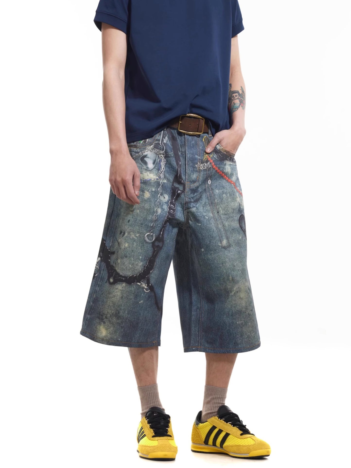 Chain Printimg Jorts