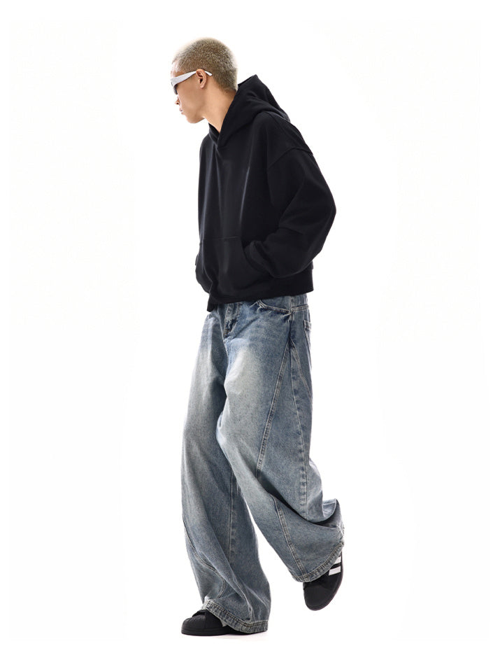 Washed Wide Scimitar Denim