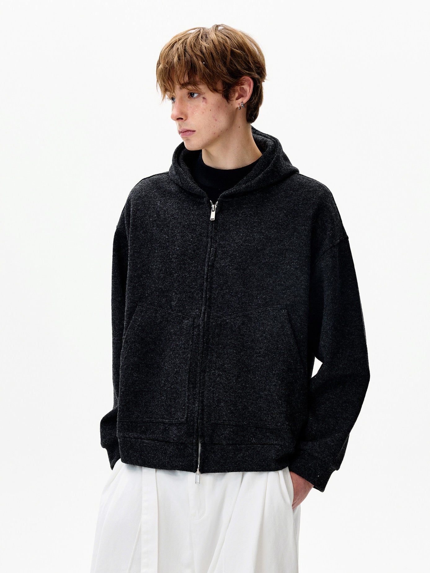 Wool Short Hoodie (3color)