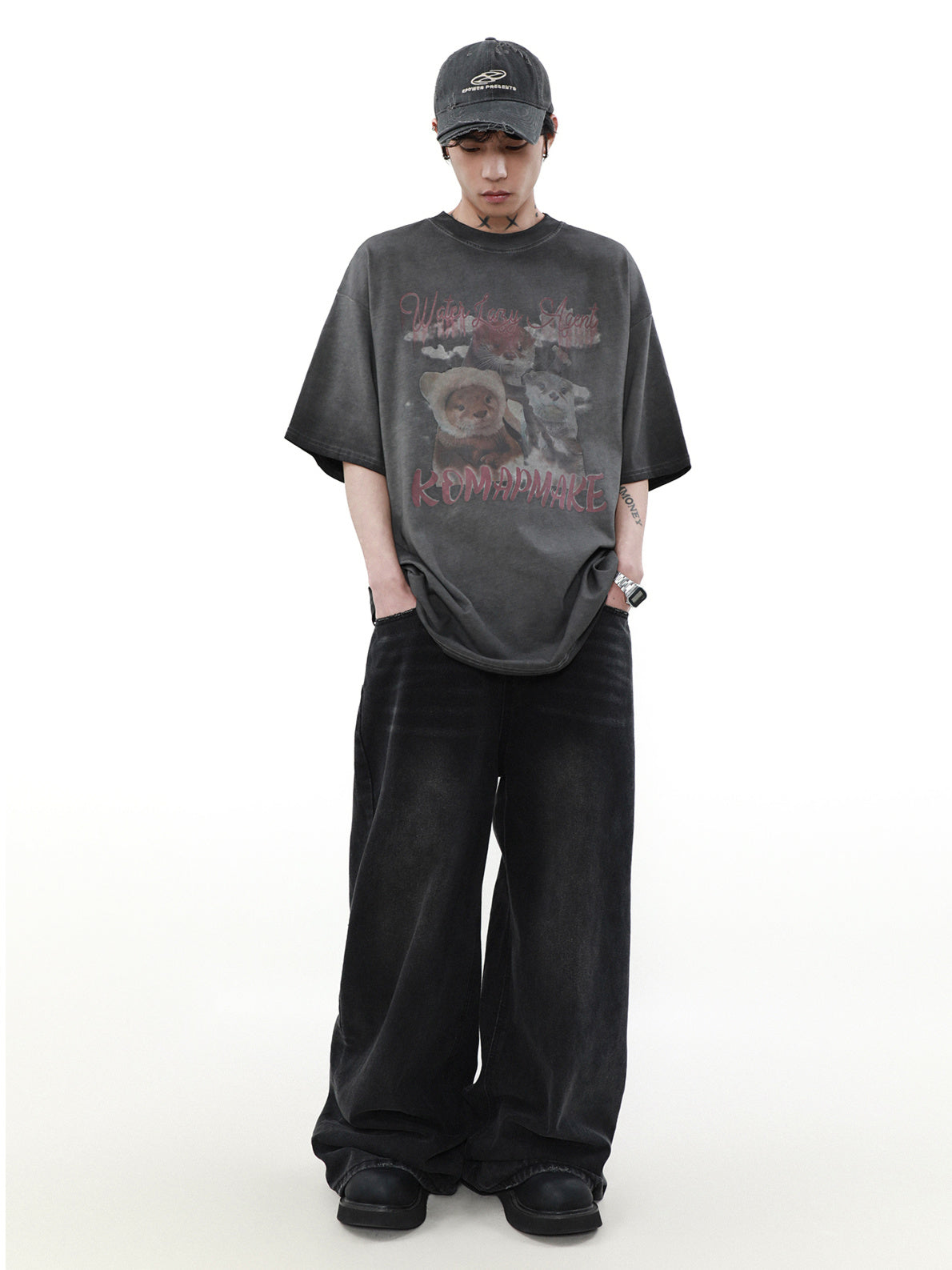Washed Otter T-shirt (2color)