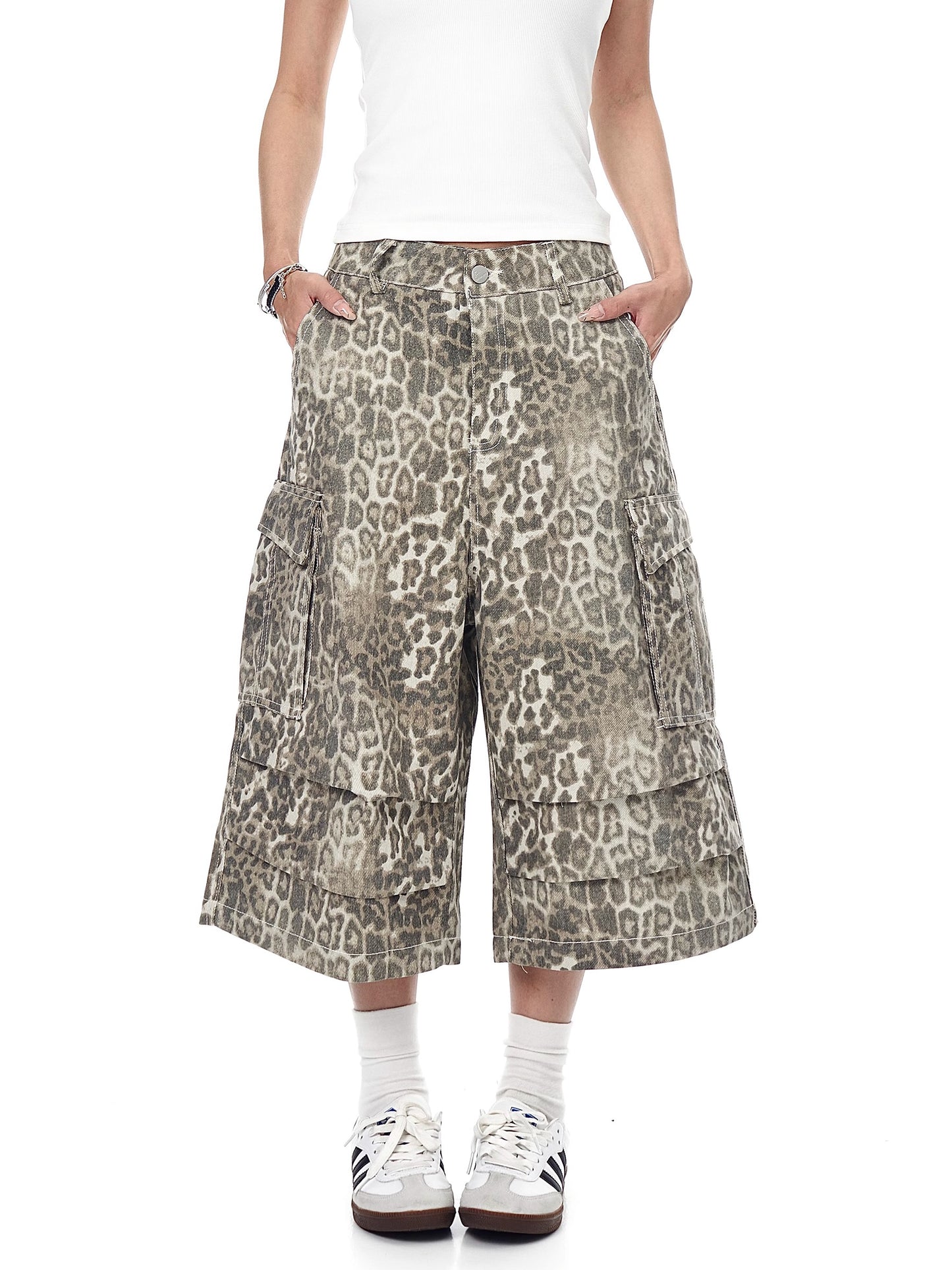 Leopard Jorts