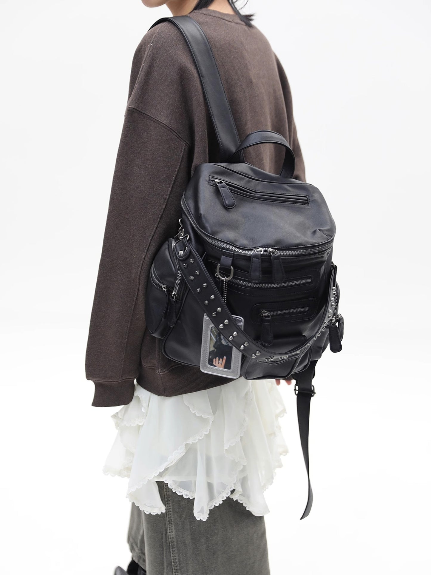 Leather Studs Backpack