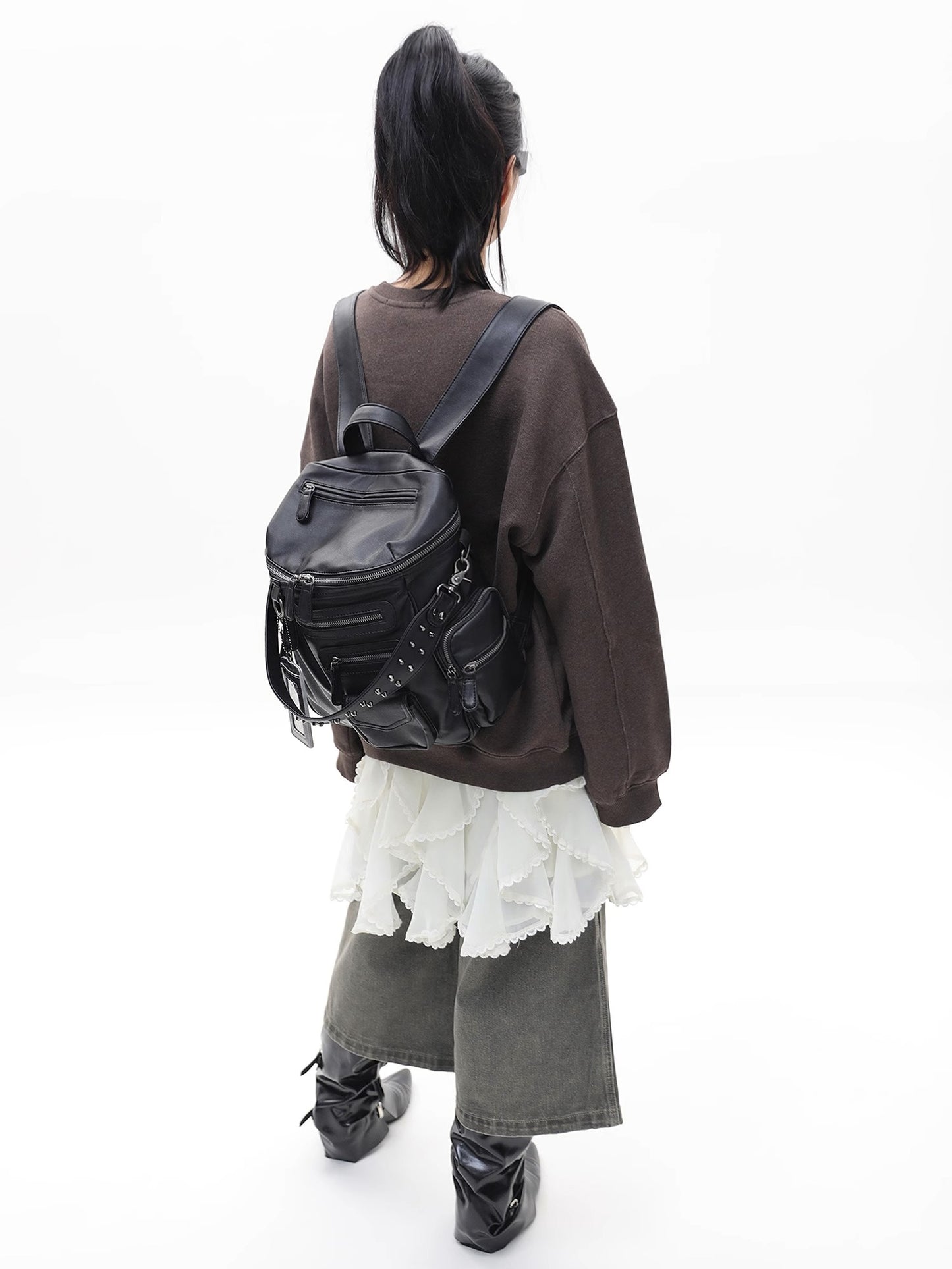 Leather Studs Backpack