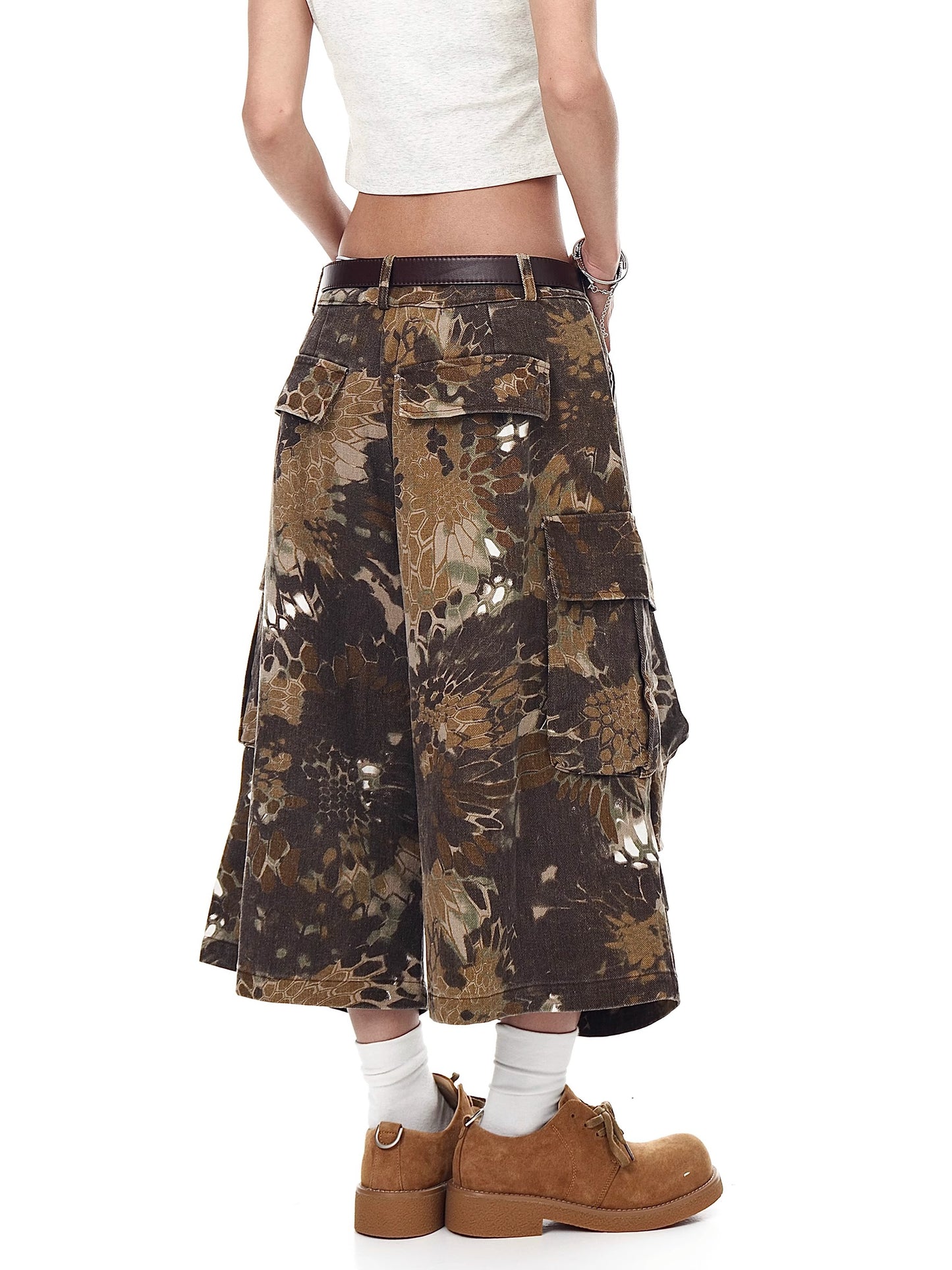 Snake Pattern Jorts