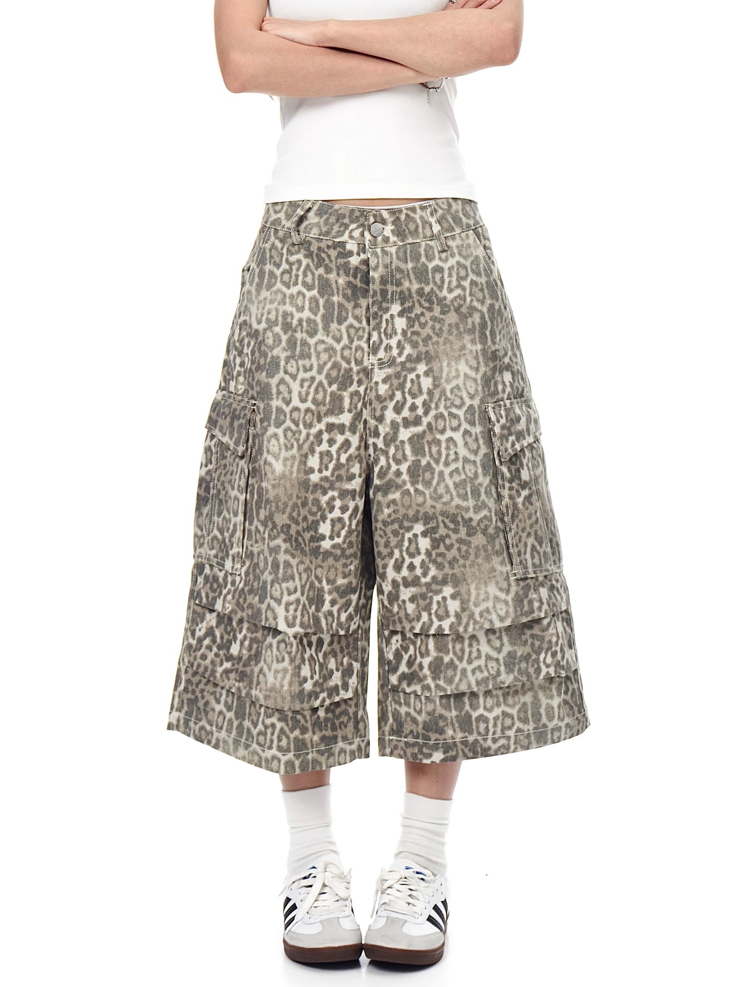 Leopard Jorts
