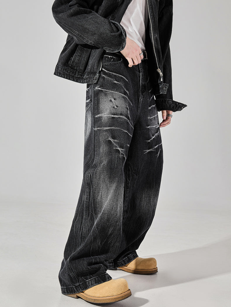 Crack Thunder Washed Denim (2color)
