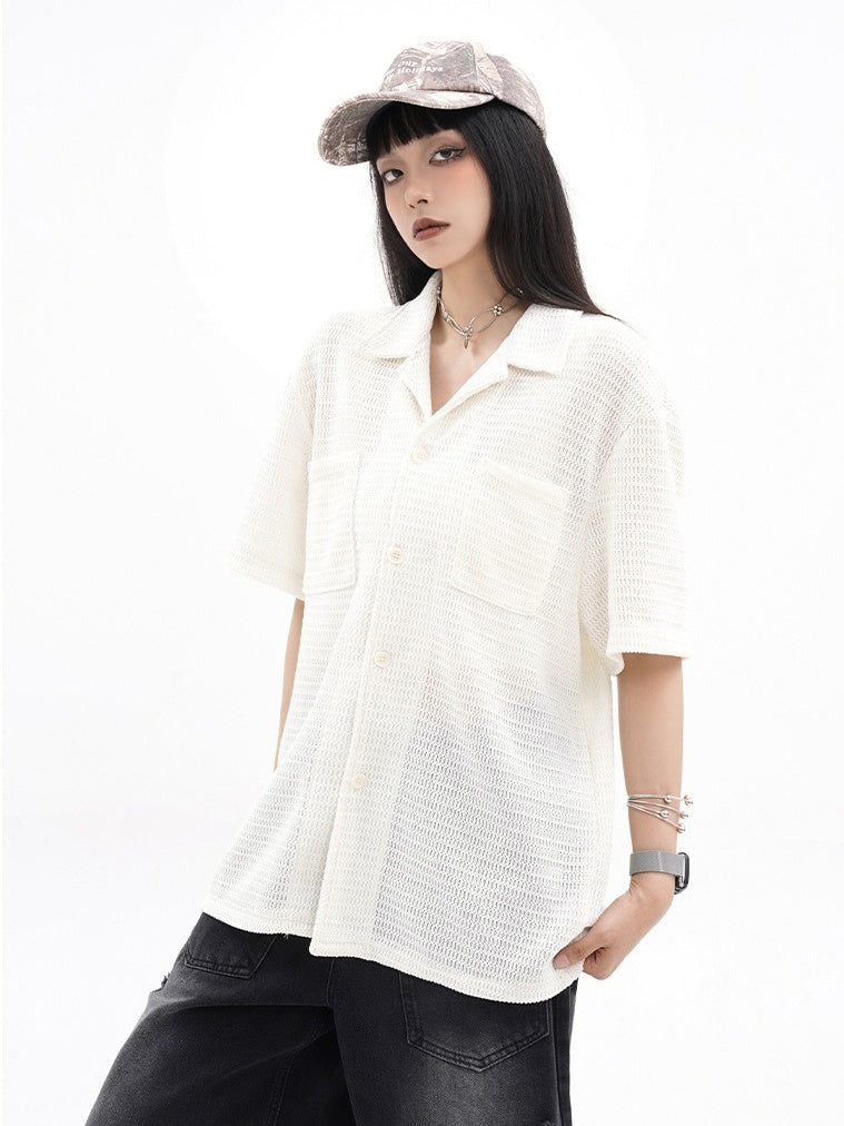 Texture Sheer Shirt (2color)