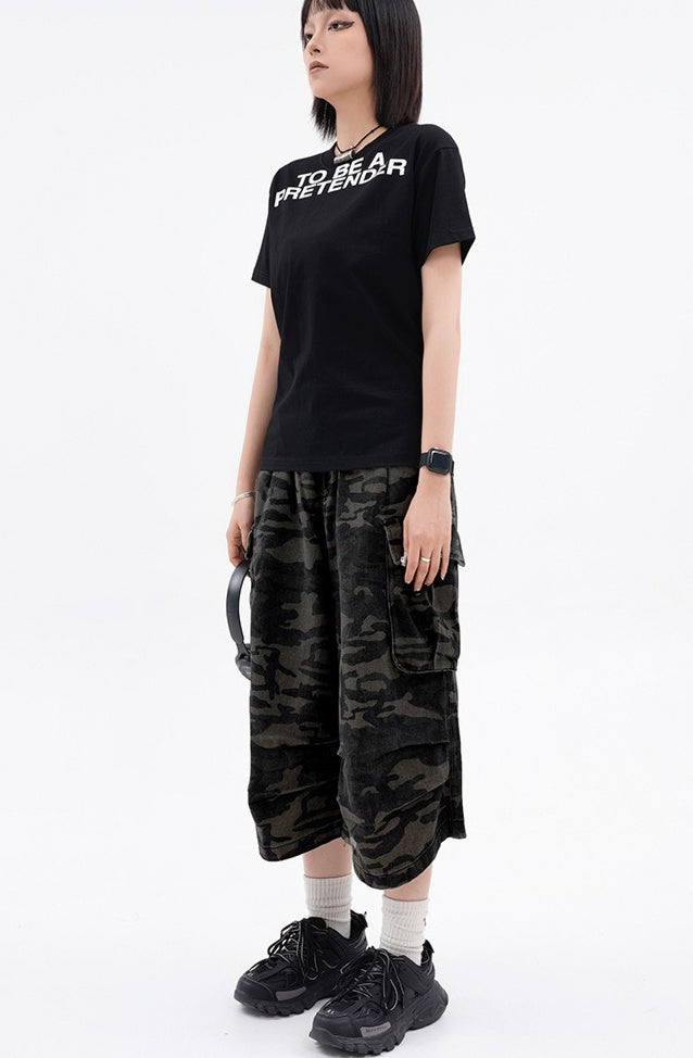 Camouflage Cargo Jorts