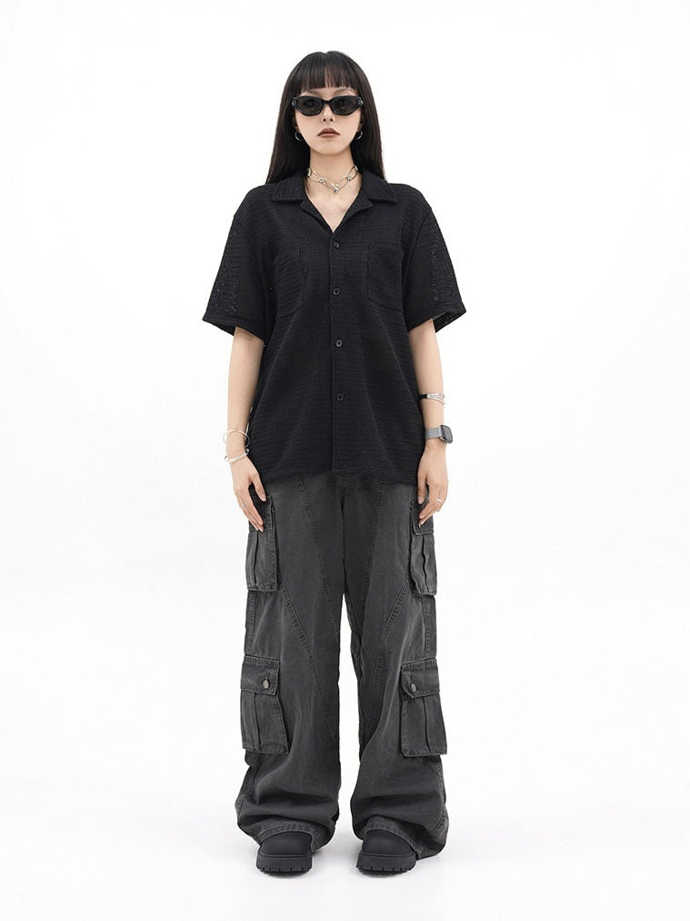 Texture Sheer Shirt (2color)