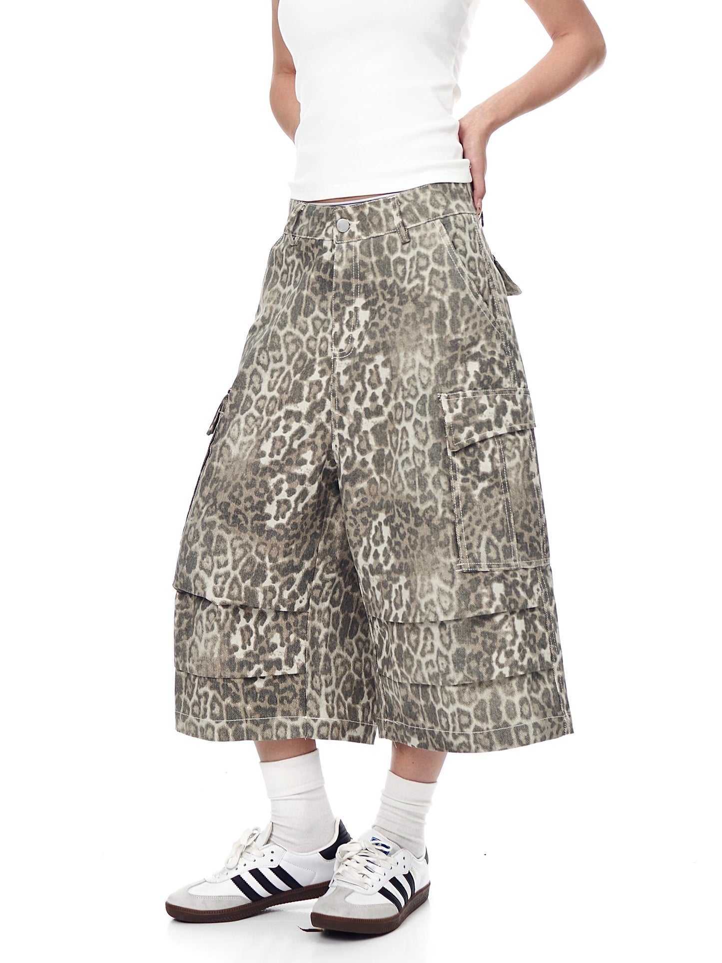 Leopard Jorts