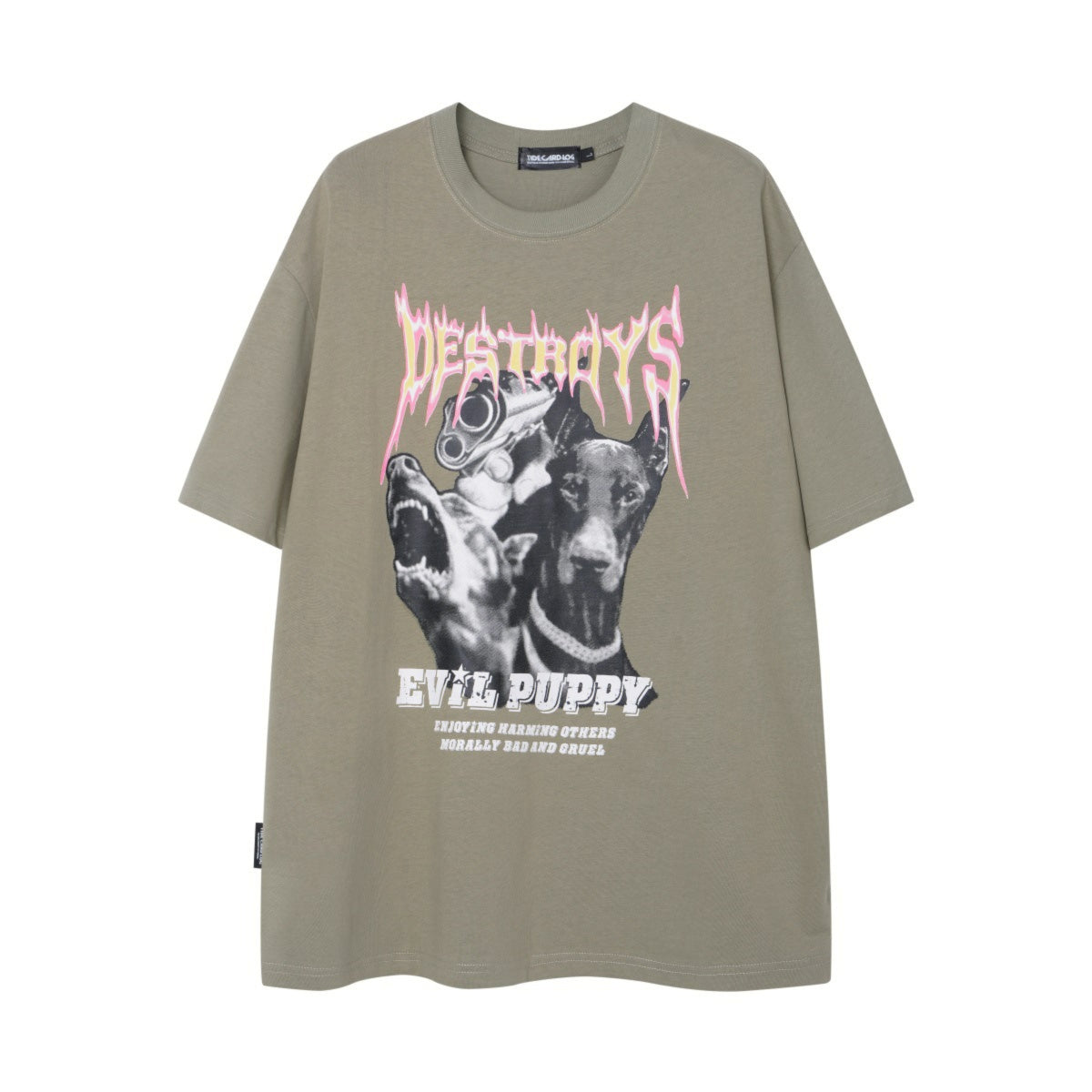 Doberman Print T-shirt (2color)