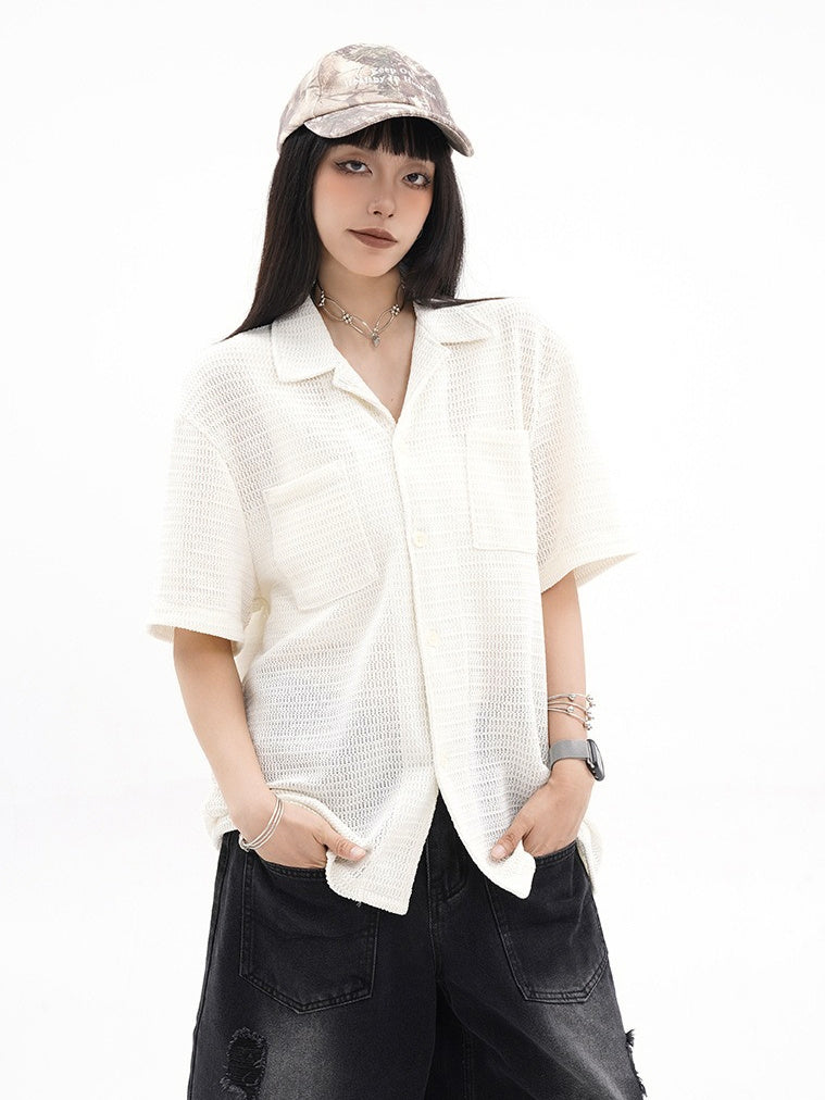 Texture Sheer Shirt (2color)