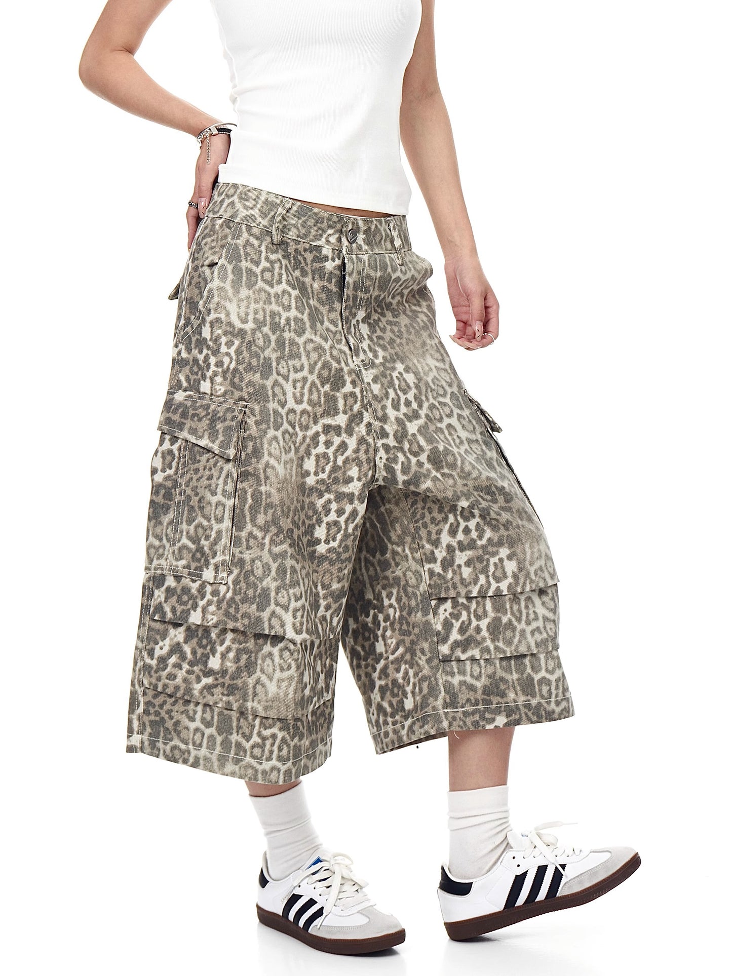 Leopard Jorts