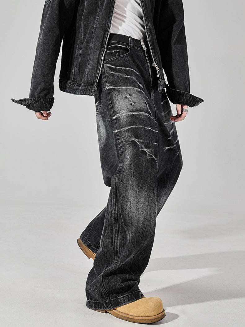 Crack Thunder Washed Denim (2color)