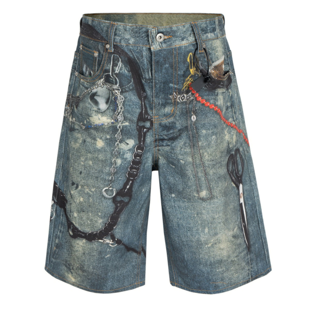 Chain Printimg Jorts