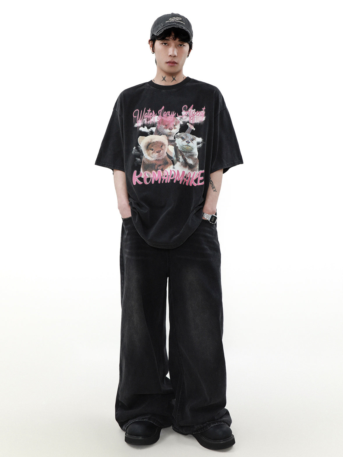 Washed Otter T-shirt (2color)