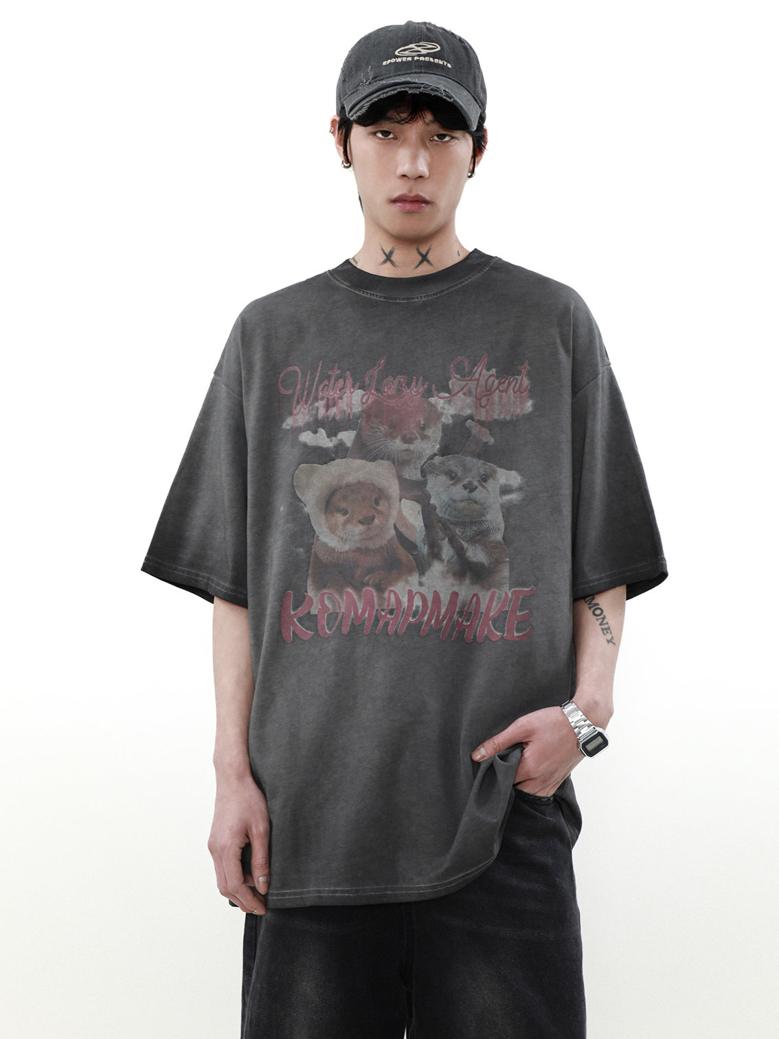 Washed Otter T-shirt (2color)