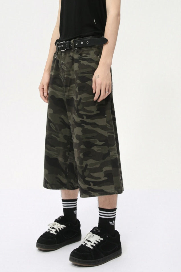 Camoflage Jorts Denim