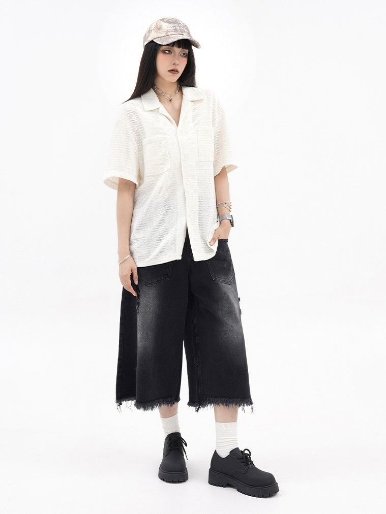 Texture Sheer Shirt (2color)