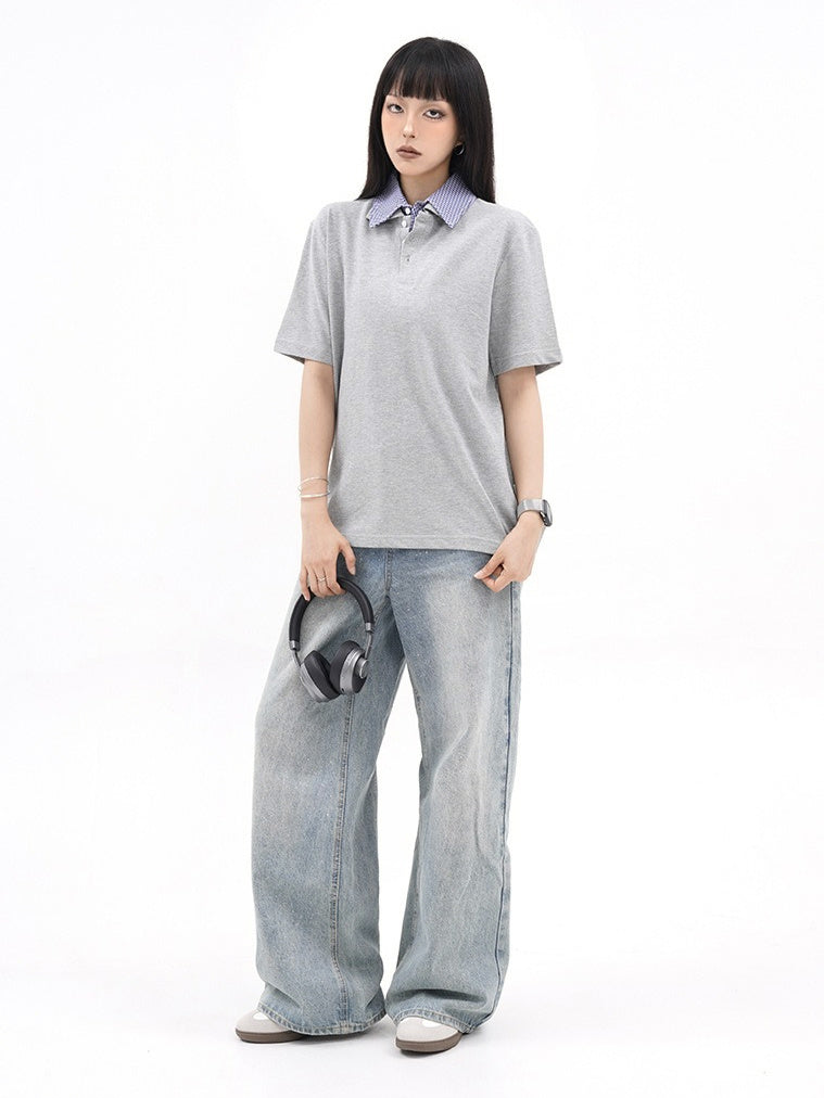 Layered Collar T-shirt(2color)