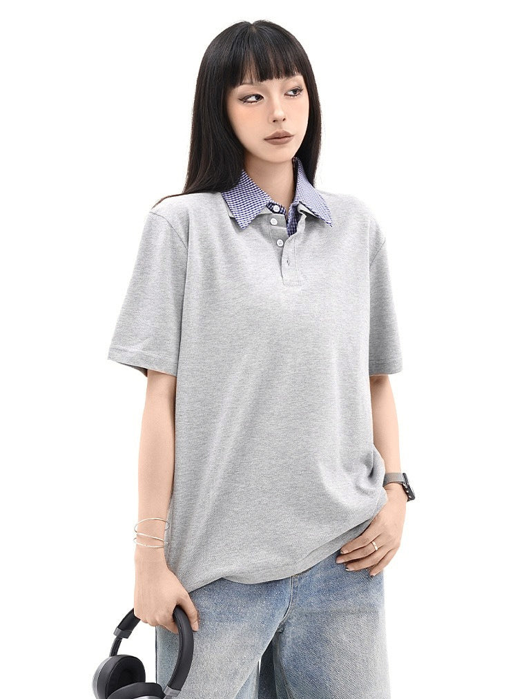 Layered Collar T-shirt(2color)
