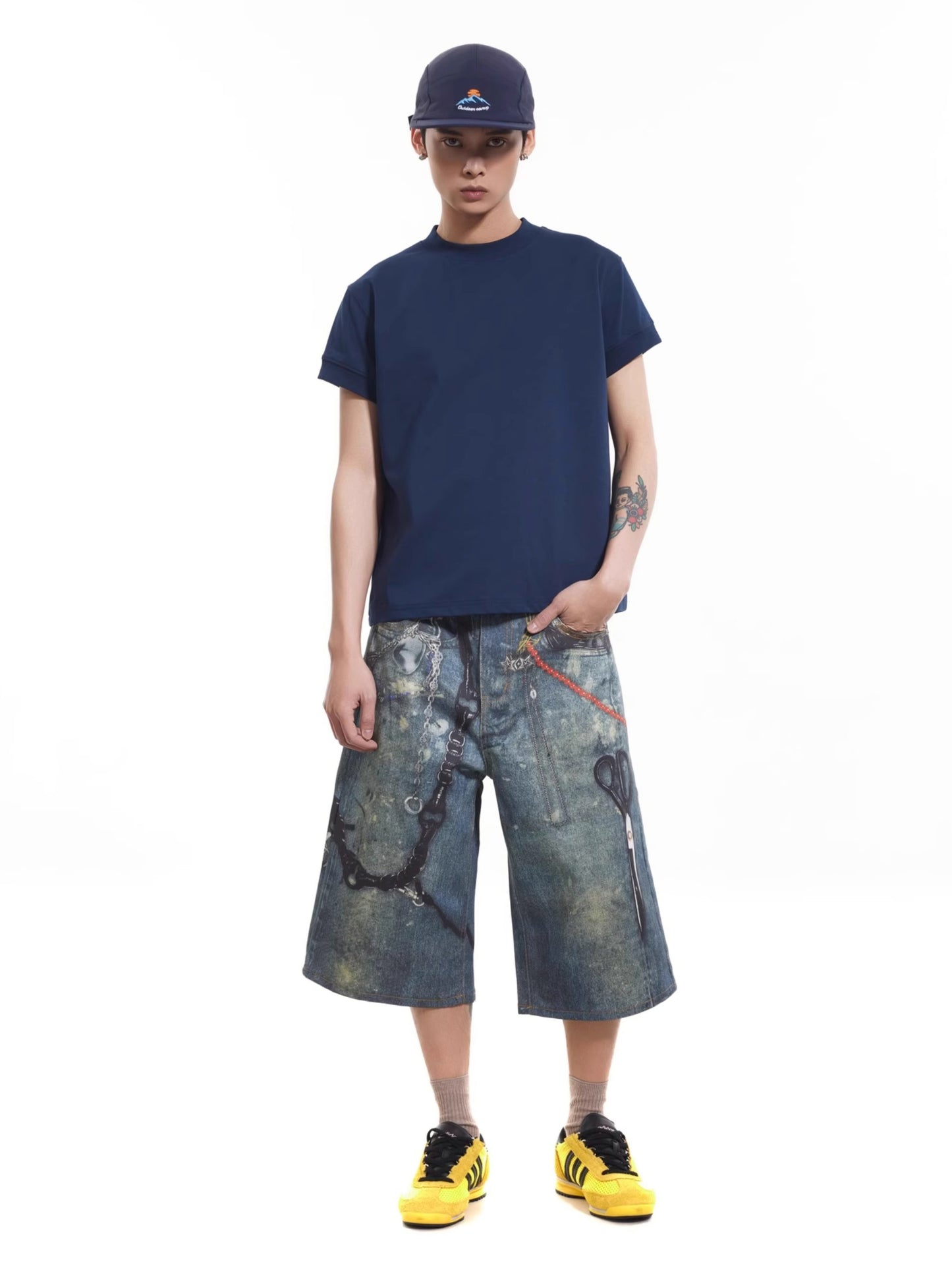 Chain Printimg Jorts