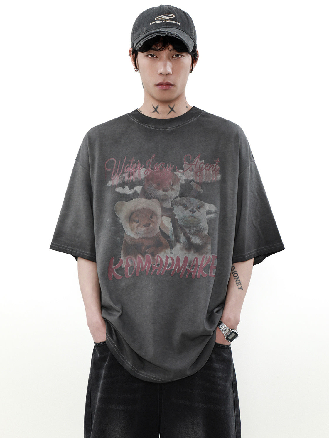 Washed Otter T-shirt (2color)