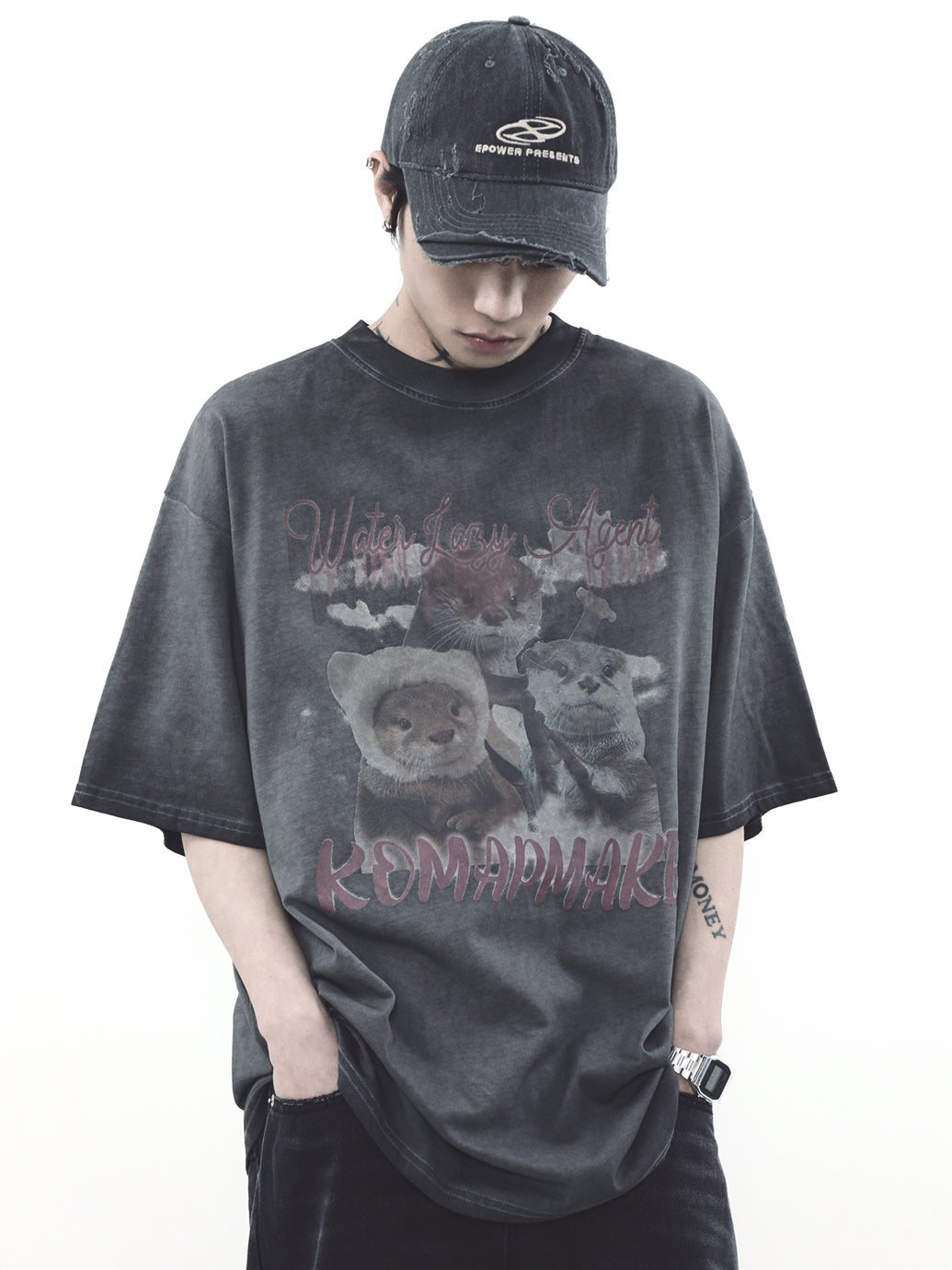 Washed Otter T-shirt (2color)