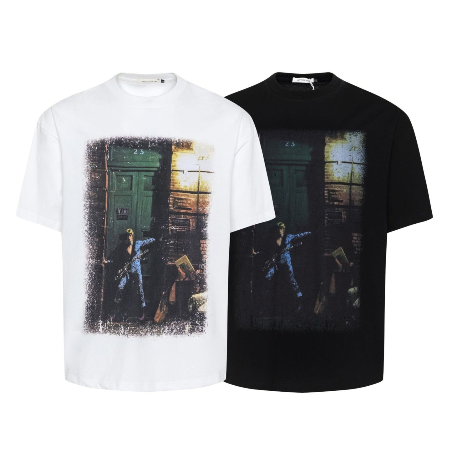 Rock Printing T-shirt (2color)