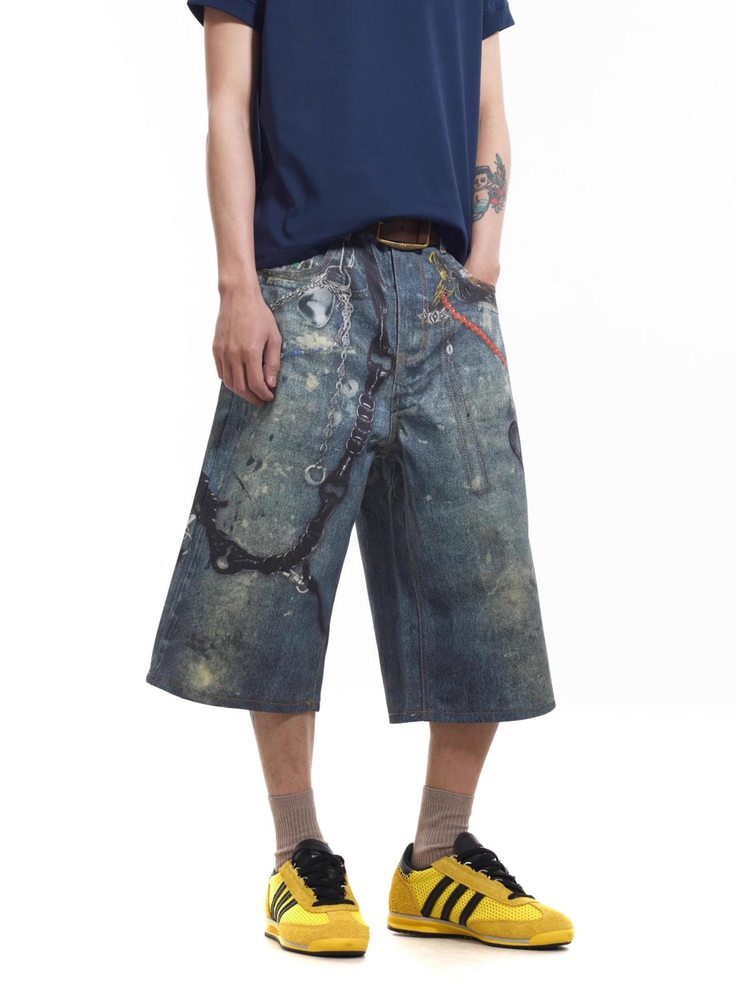 Chain Printimg Jorts