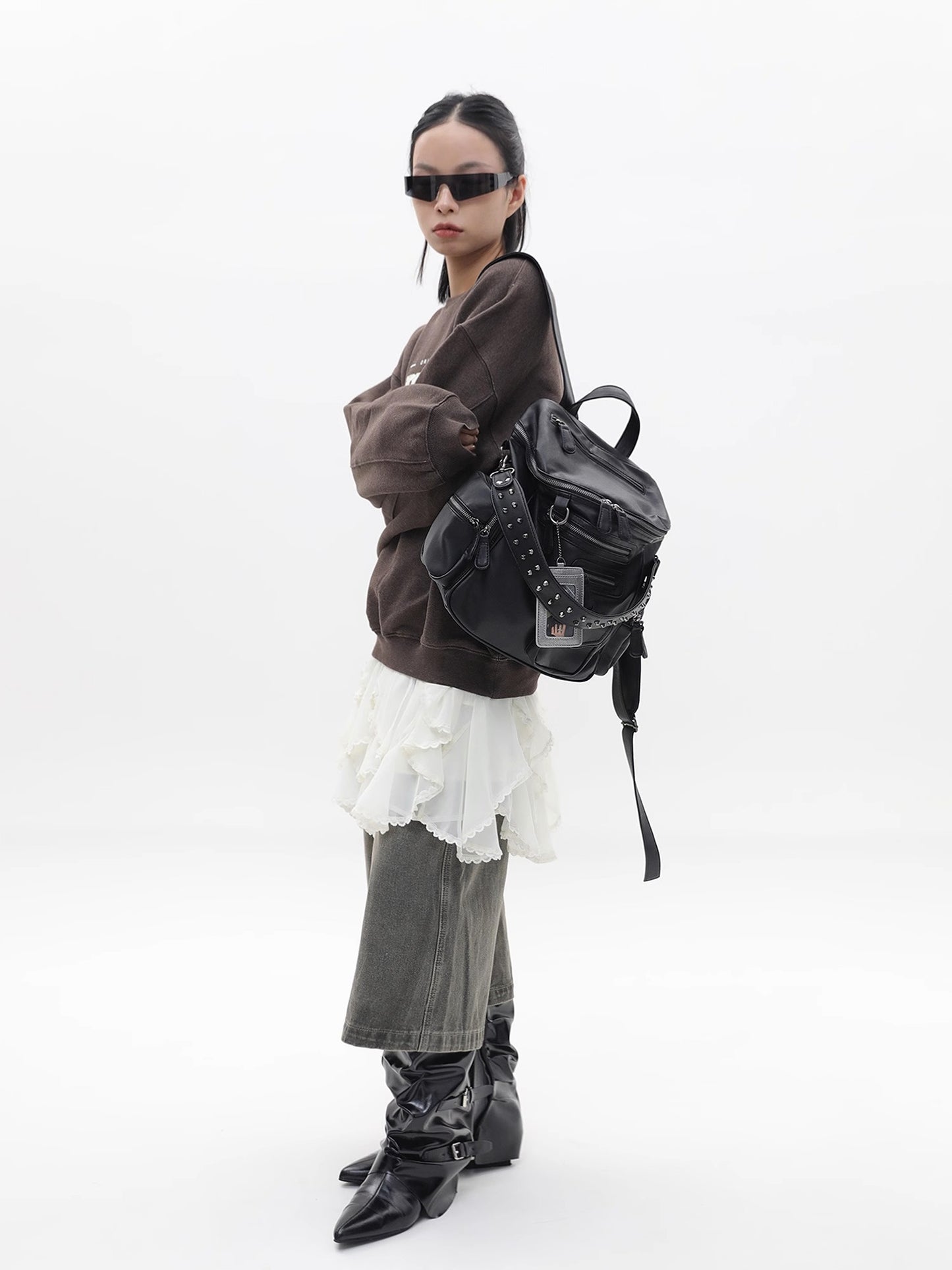 Leather Studs Backpack