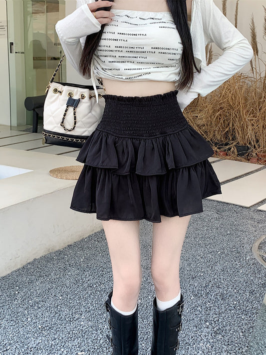 SHORT RUFFLE SKIRT (2color)