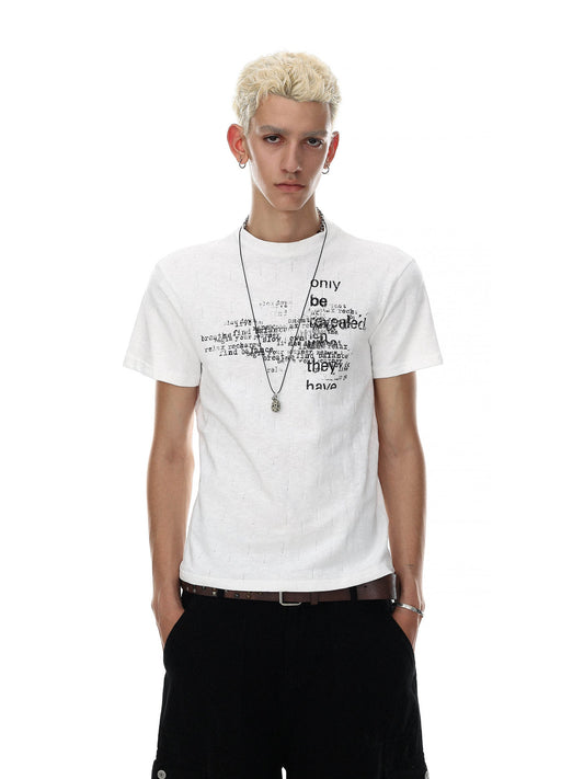 Asymmetric Typography Casual Tee
