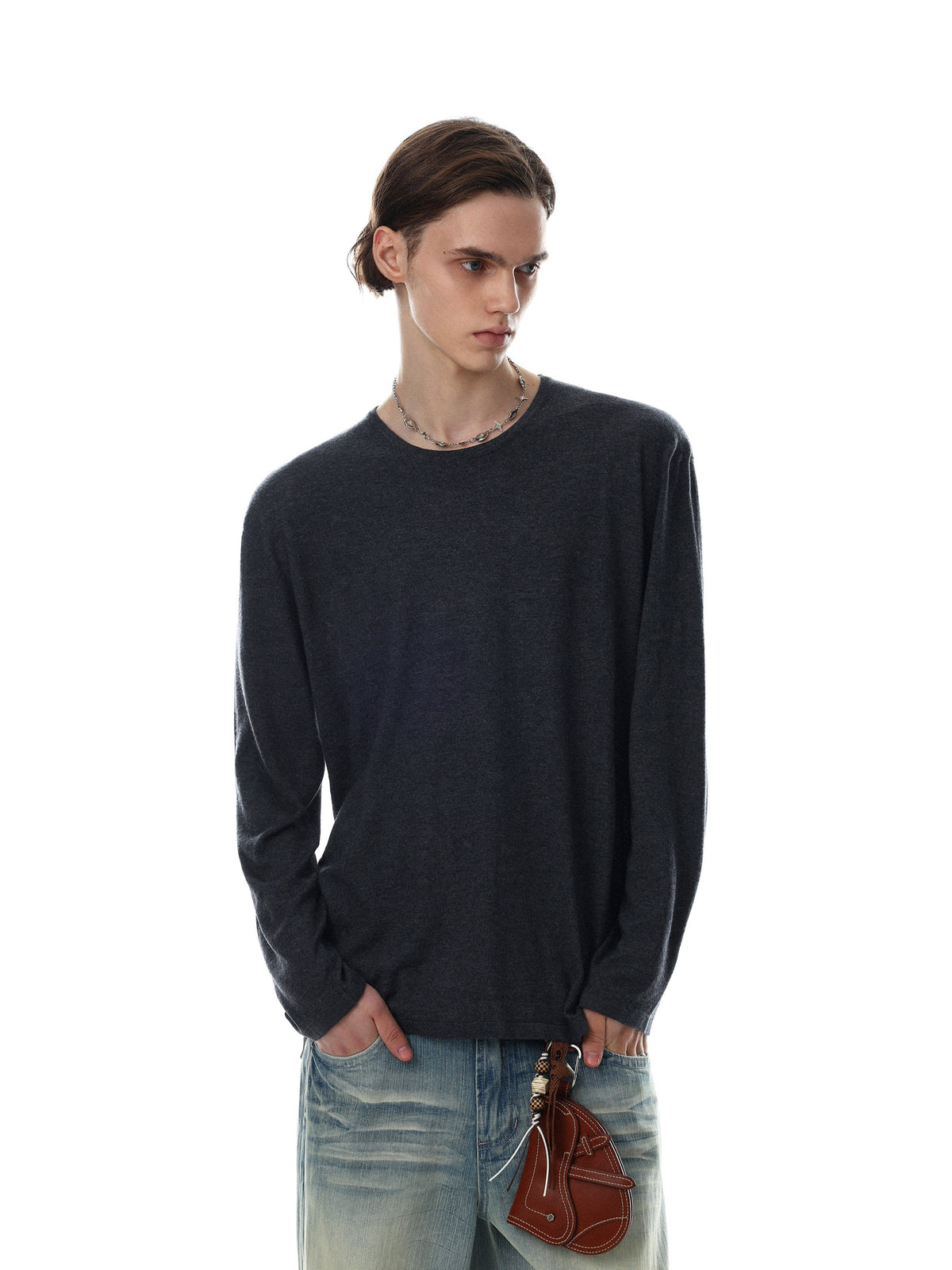 Classic Mock-Rib Oversized Long-Tee(3colors)