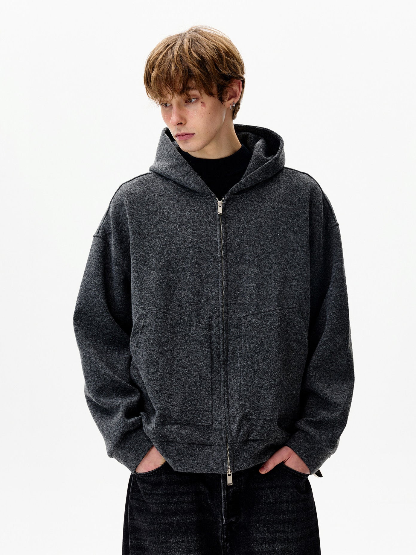 Wool Short Hoodie (3color)