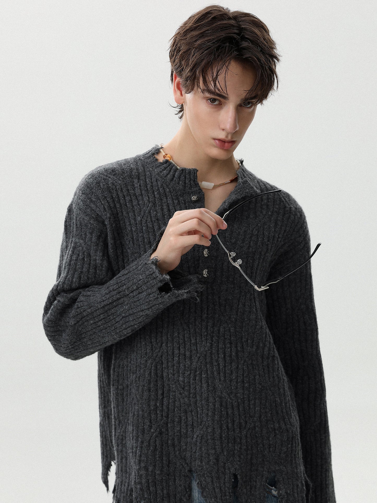 Damage Henlyneck Knit (2color)