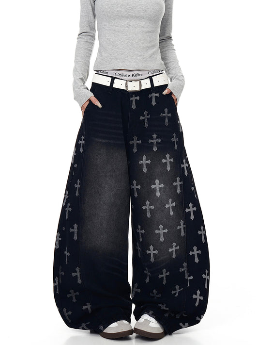 Cross Baggy Denim (2color)