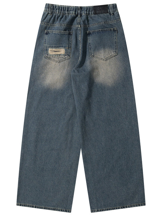 BAGGY DAMEGE DENIM (2COLOR)