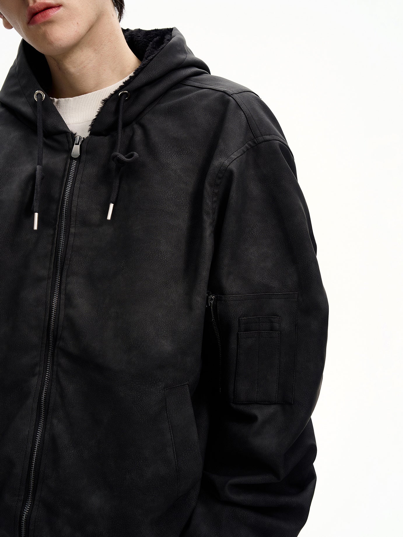 Suede Outer Hoodie (3color)