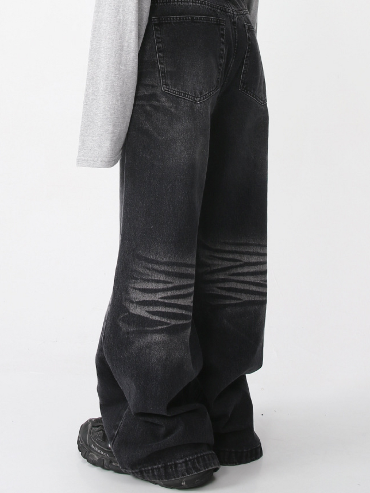 Washed Whisker Wide Denim (2color)