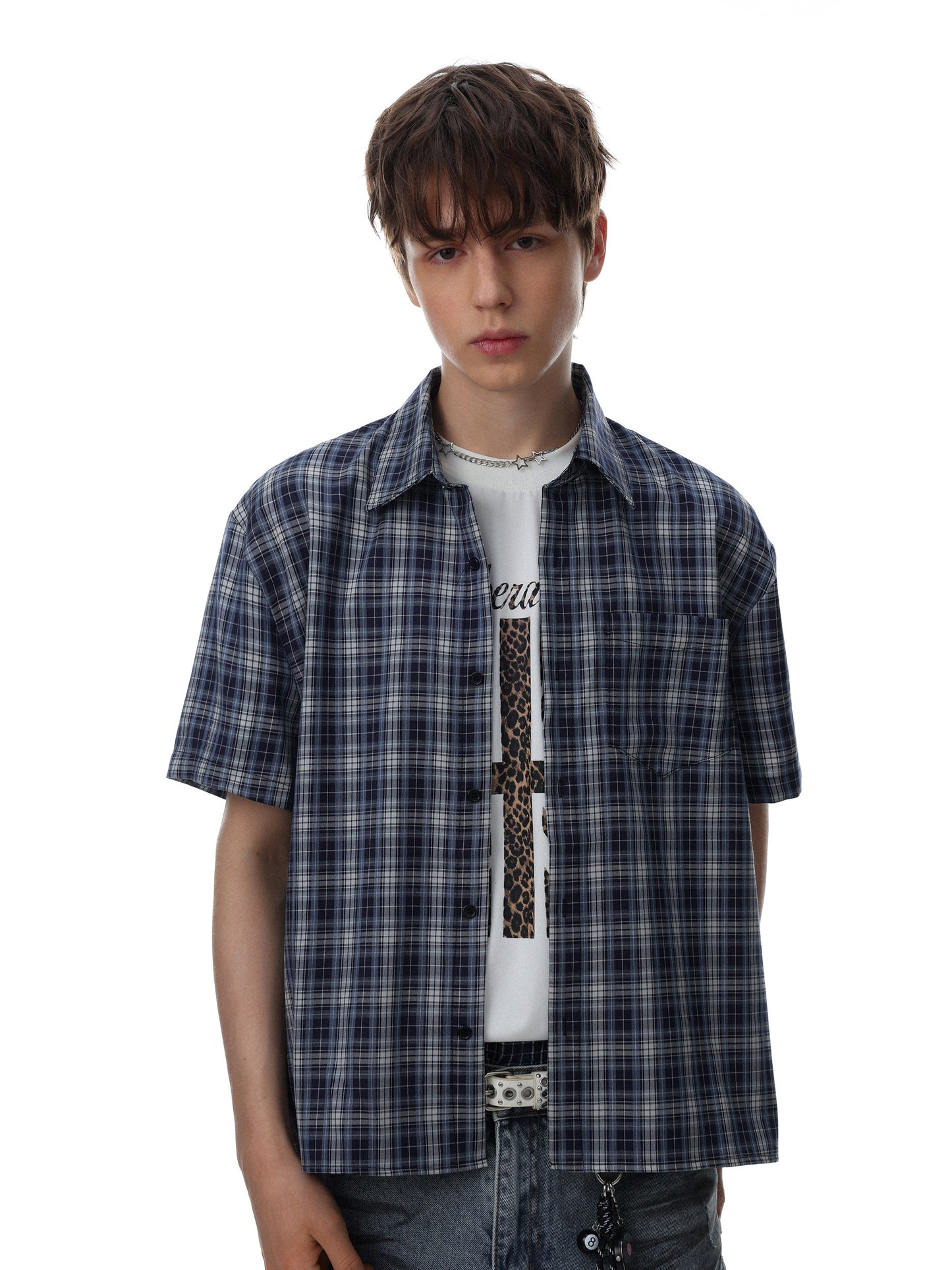 West Coast Plaid Short Sleeve Shirt (2color)